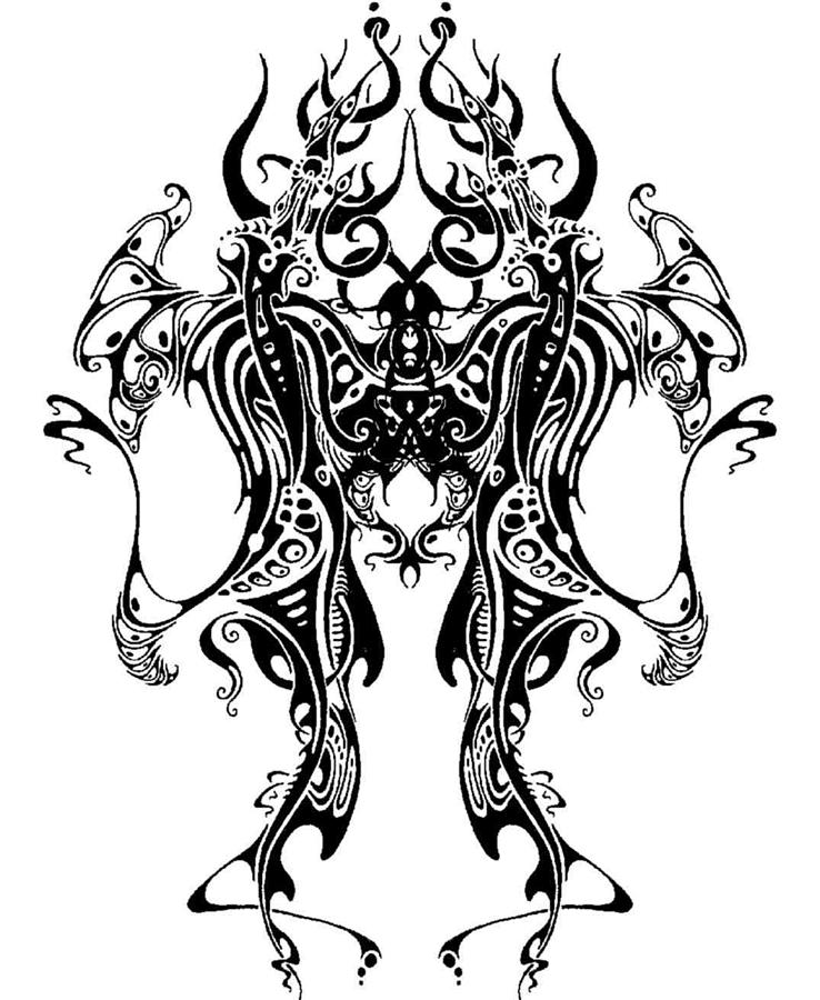 Tribal Drawing - Tribal 3 by John Benko Tribal Drawing - Tribal 3 by John Benko