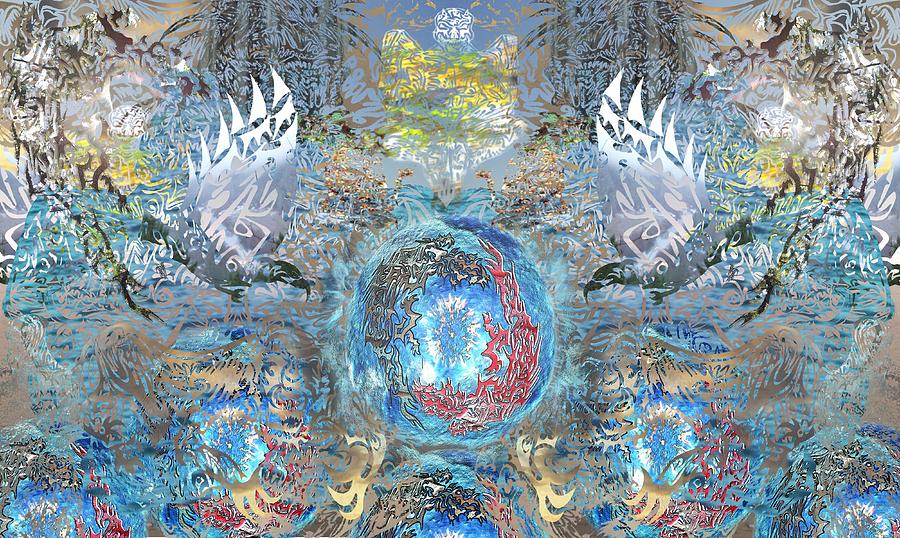 Dragon Digital Art - Tribal Composite by AR Teeter