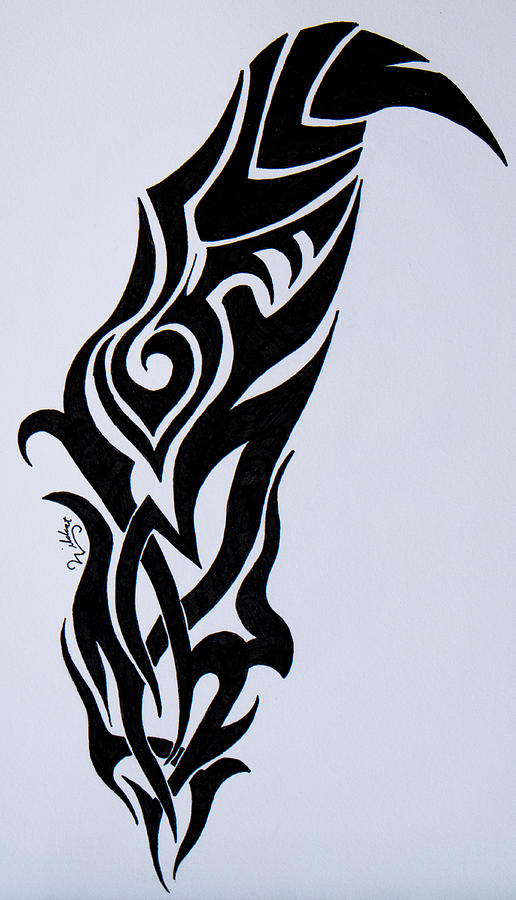 Tribal Design 1 Drawing By Wattie Wildcat - Fine Art America