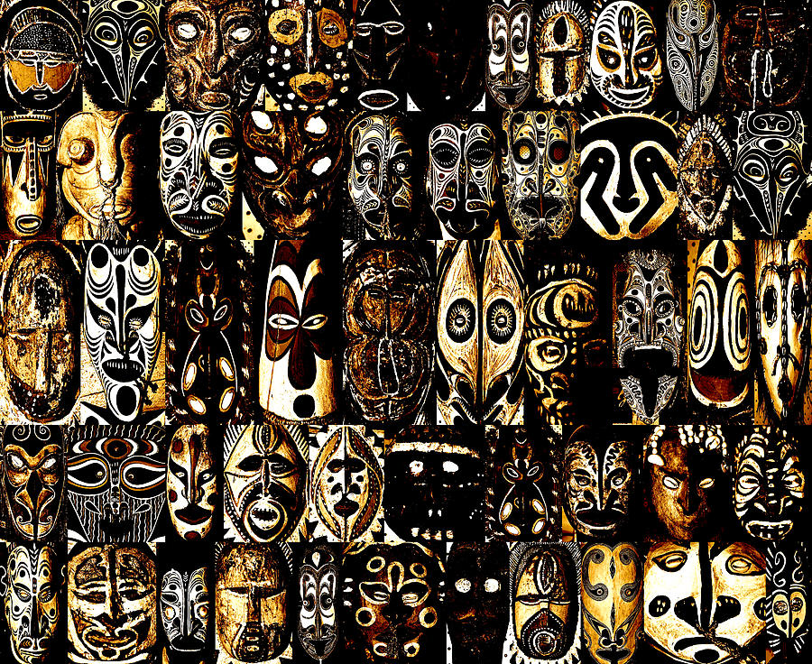 Tribal Masks of Papua New Guinea Photograph by Per Lidvall