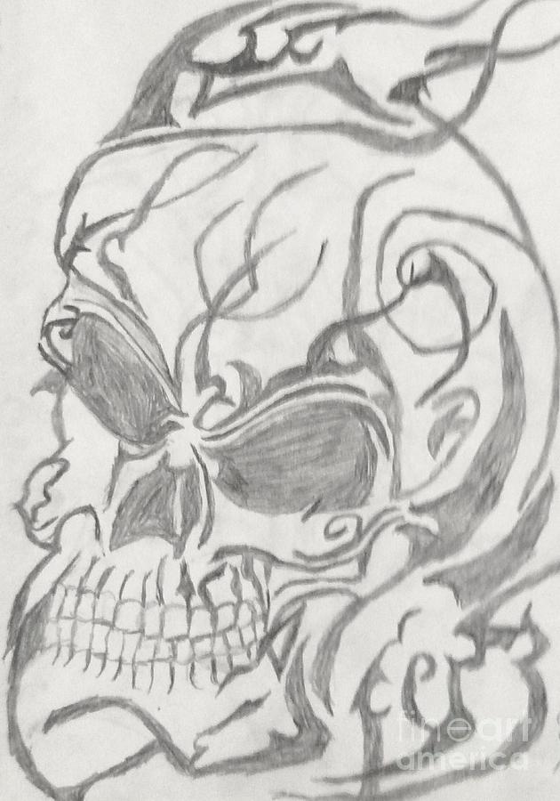 tribal art skull