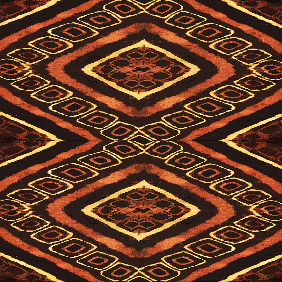 Tribal Tie Dye Digital Art by Vagabond Folk Art - Virginia Vivier
