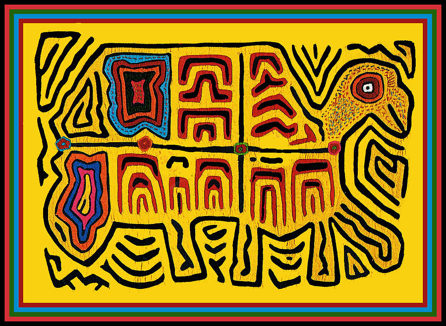 Tribal Turtle Spirit Digital Art by Vagabond Folk Art - Virginia Vivier