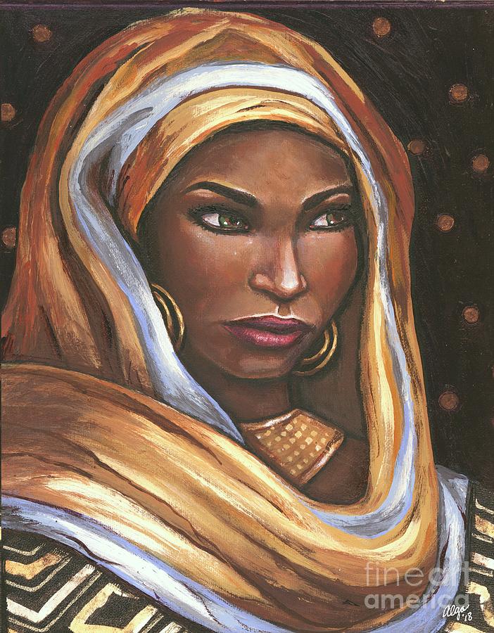 Tribal woman Painting by Alga Washington
