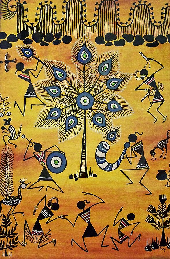 Tribals II Painting By Ivy Sharma   Tribals Ii Ivy Sharma 