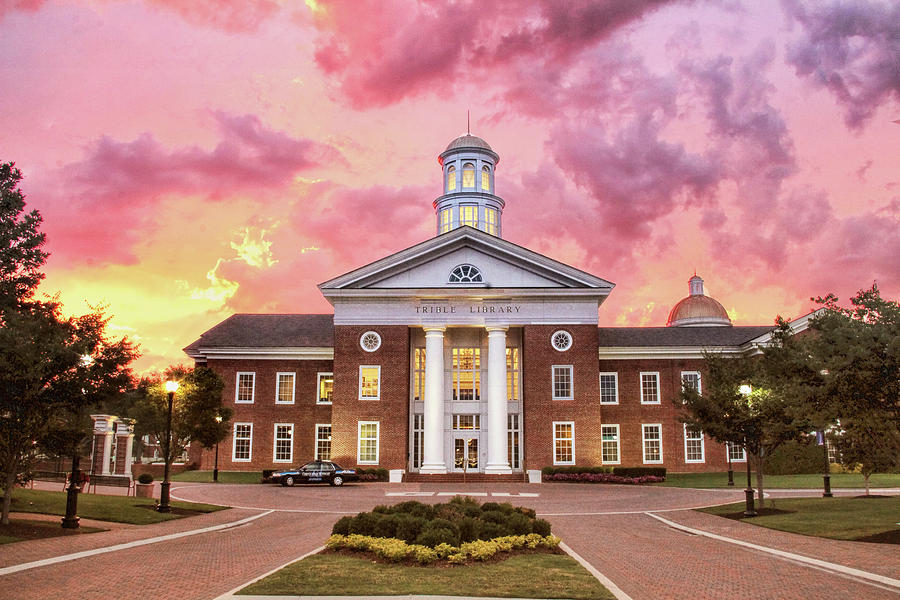 Trible Library Under A Crayola Sky Christopher Newport University  Photograph by Ola Allen