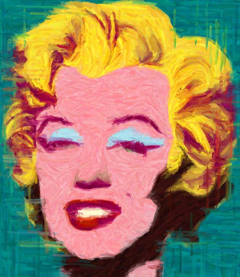 Tribute to Andy Warhol - Monroe Digital Art by Caito Junqueira