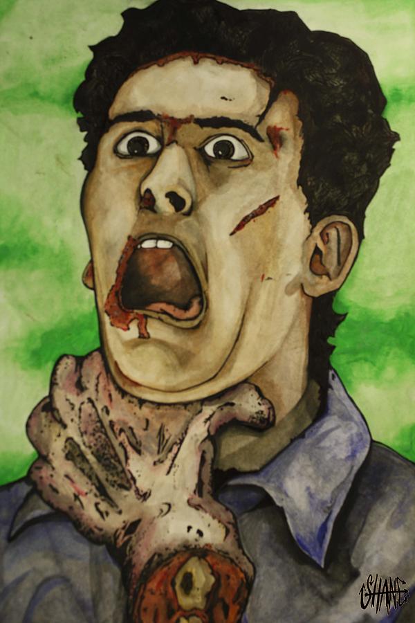 Evil Dead Painting - Tribute to Evil Dead II by Sam Hane