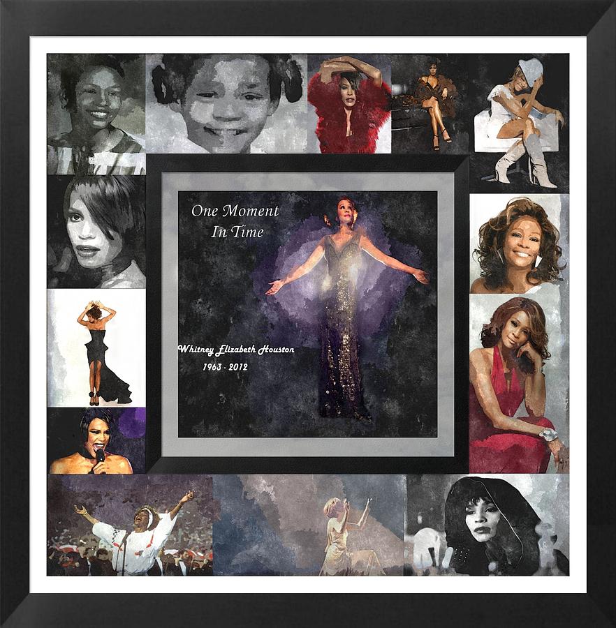 TRIBUTE Whitney Houston One Moment In Time Digital Art by Davandra Cribbie