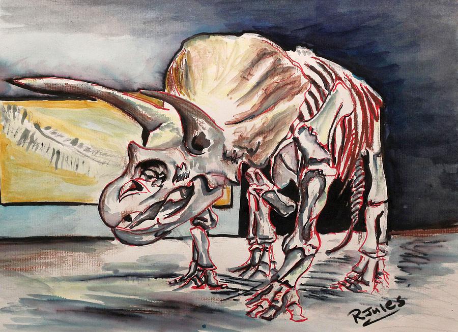 Triceratops Painting by Richard Jules