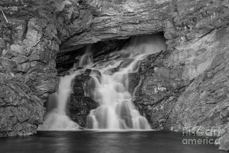 Trick Falls Closeup Black And White Photograph by Adam Jewell