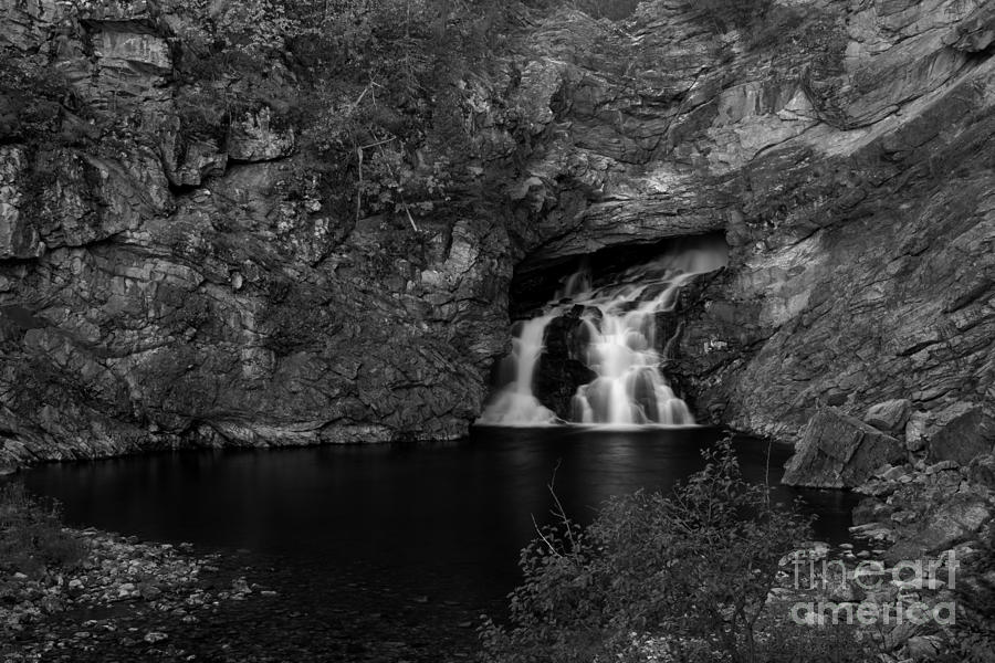 Trick Falls In Black And White Photograph by Adam Jewell