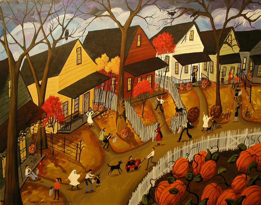 Trick Or Treat 2012 Painting by Debbie Criswell