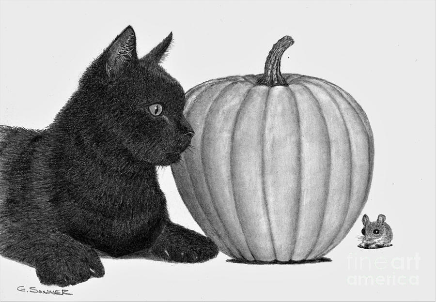 Trick or treat Drawing by George Sonner