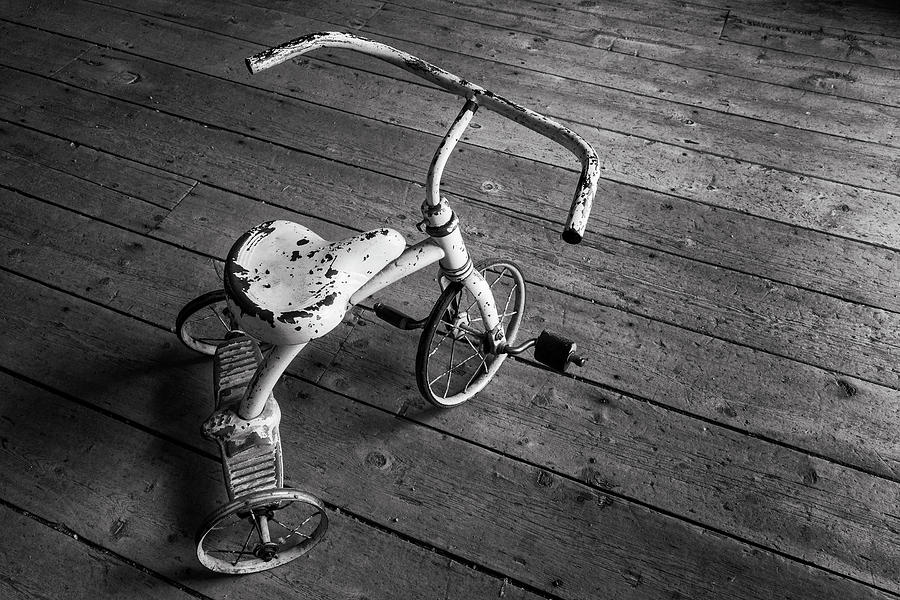 Tricycle In Black and White Photograph by Denise Bush