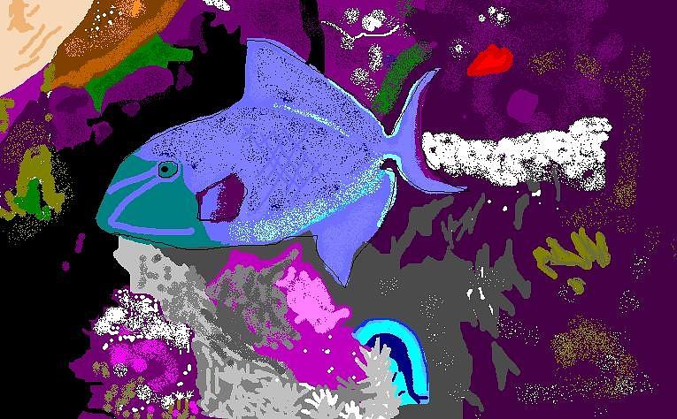 Fish Digital Art - Trigger fish by Robert Rodriguez