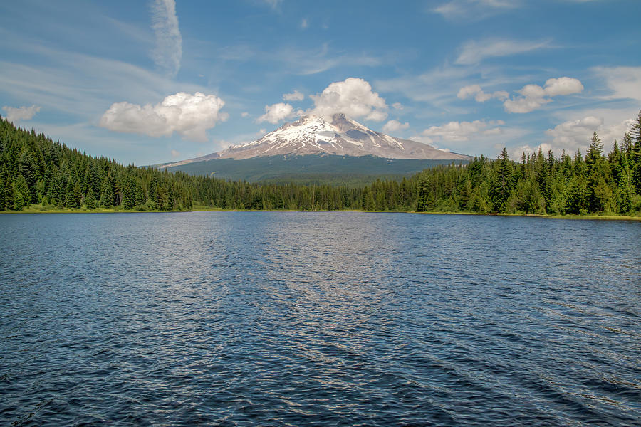 Trillium Lake Photograph by Kristina Rinell - Fine Art America