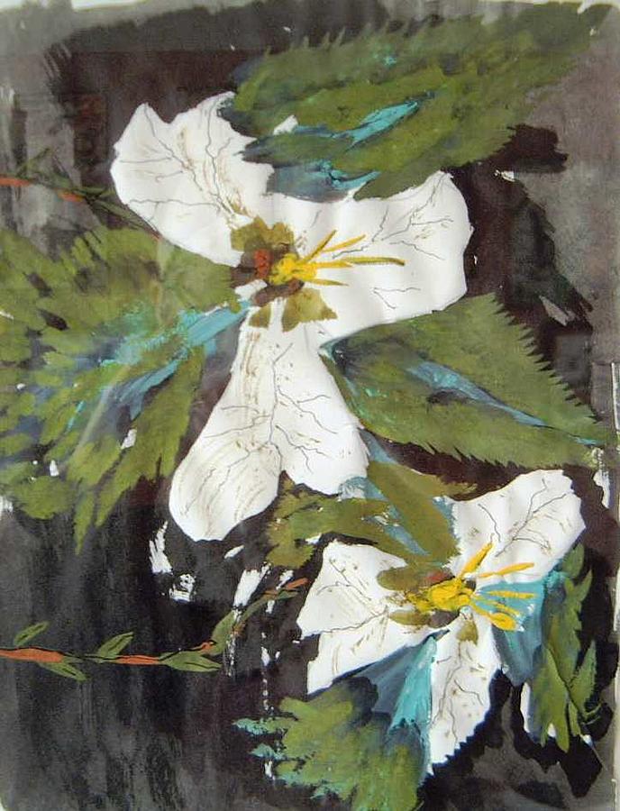 Still Life Painting - Trilliums SOLD by Christopher Green Still Life Painting - Trilliums SOLD by Christopher Green