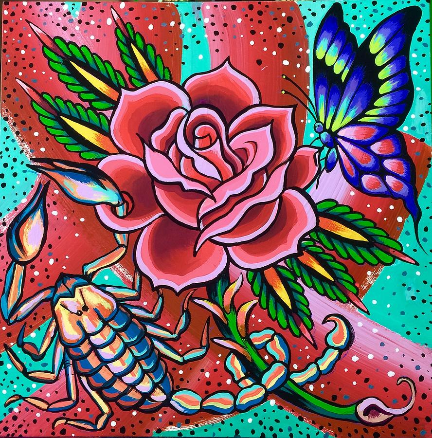 Butterfly Painting - Trilogy by Britt Kuechenmeister