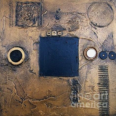 Abstract Mixed Media - Trimetal Two by Marlene Burns