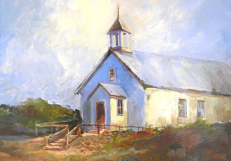 Trinchera Creek Chapel Painting by Barbara Couse Wilson