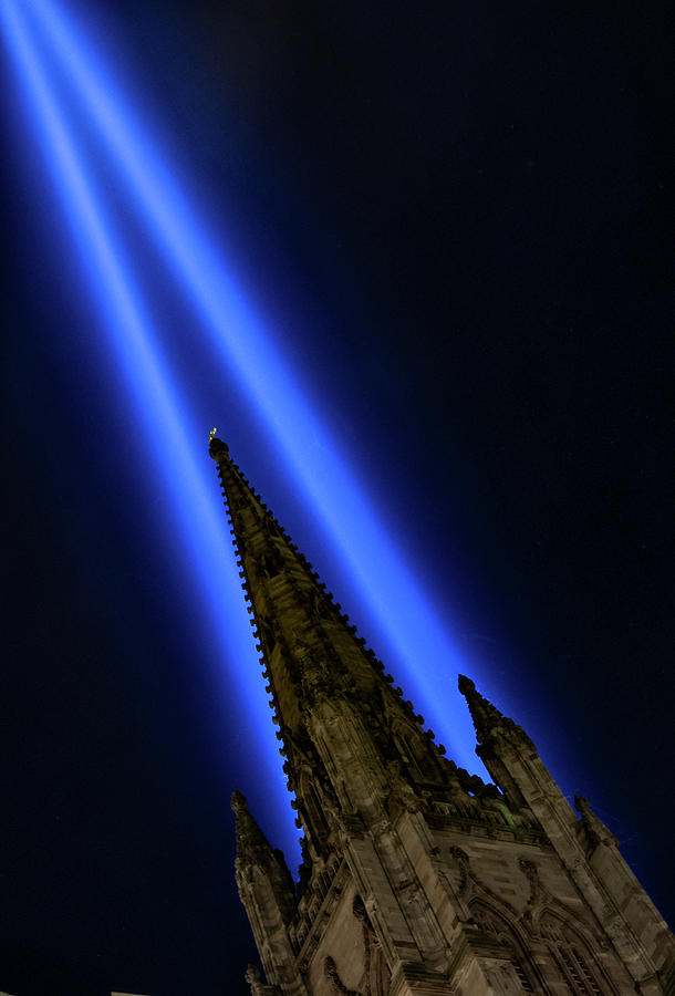 Trinity Church and Tribute in Light Photograph by Marzena Grabczynska Lorenc