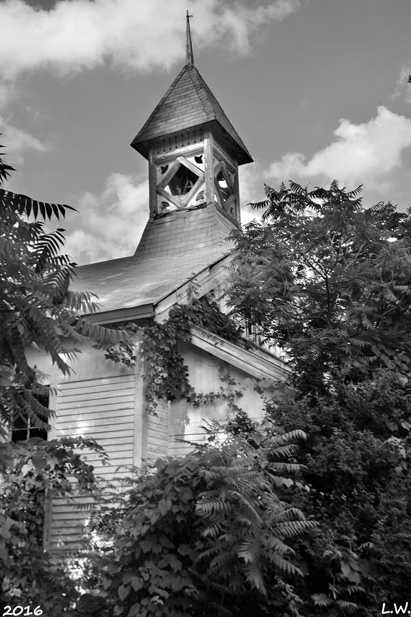  Abandoned Church Black And White Photograph by Lisa Wooten