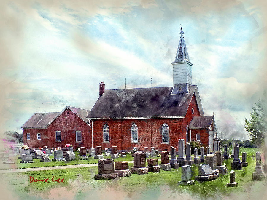Trinity Lutheran Church, Brookville, In - Est. 1893 Mixed Media by Dave Lee