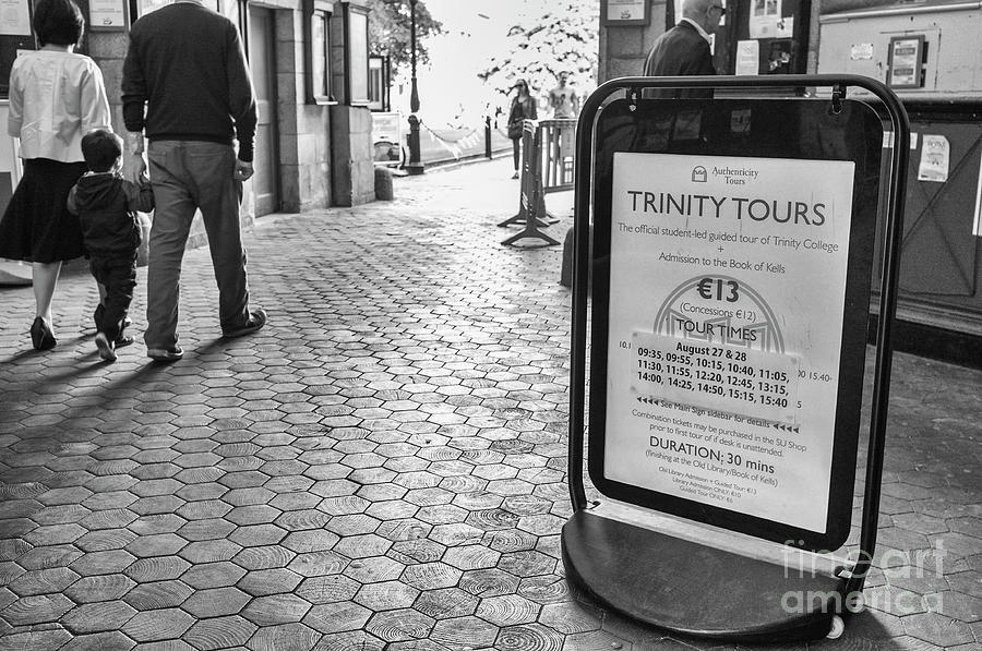 Trinity Tours bw Photograph by Jim Orr