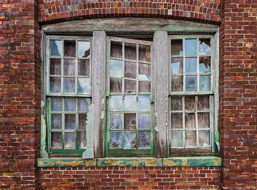Trio Of Broken Windows Photograph by Gary Slawsky