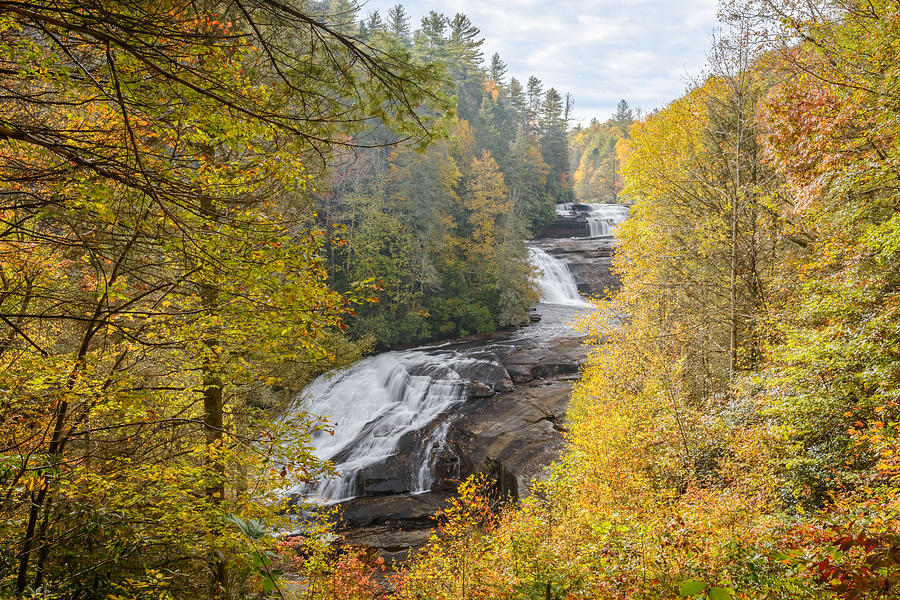 Triple Falls Autumn - North Carolina Photograph by Christopher Paul