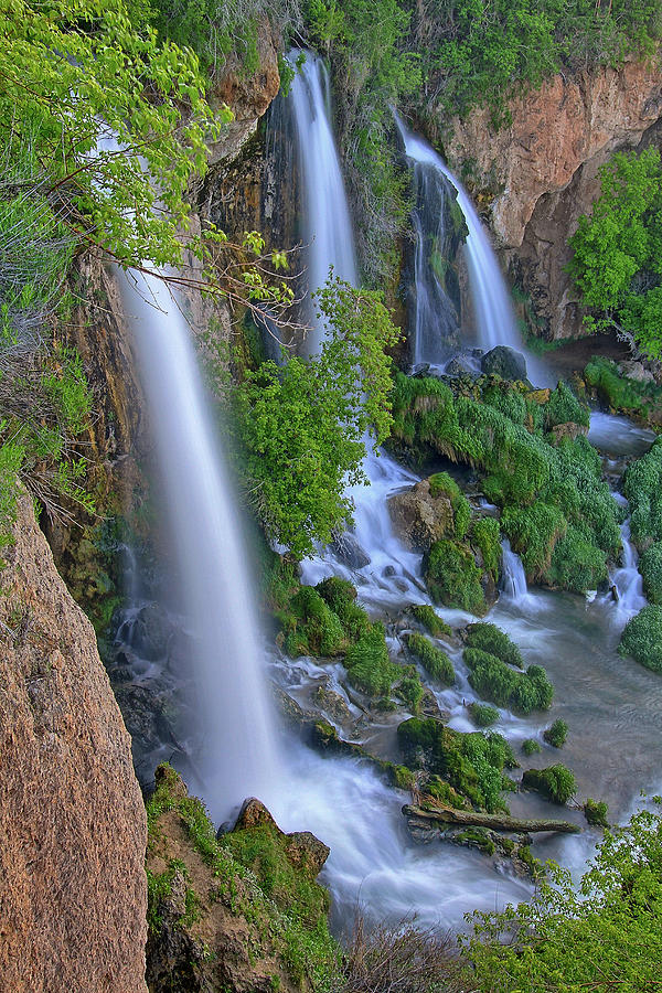 Triple Falls Vertical Photograph by Scott Mahon