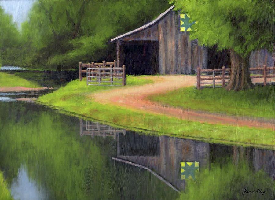 Barn Painting - Triple L Ranch  by Janet King