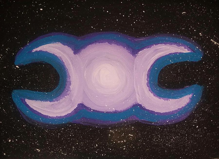 Goddess Painting - Triple Moon  by Vale Anoai