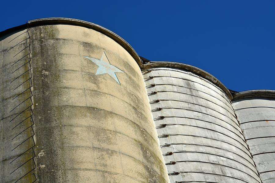 Triple Silo with Star Photograph by Tana Reiff