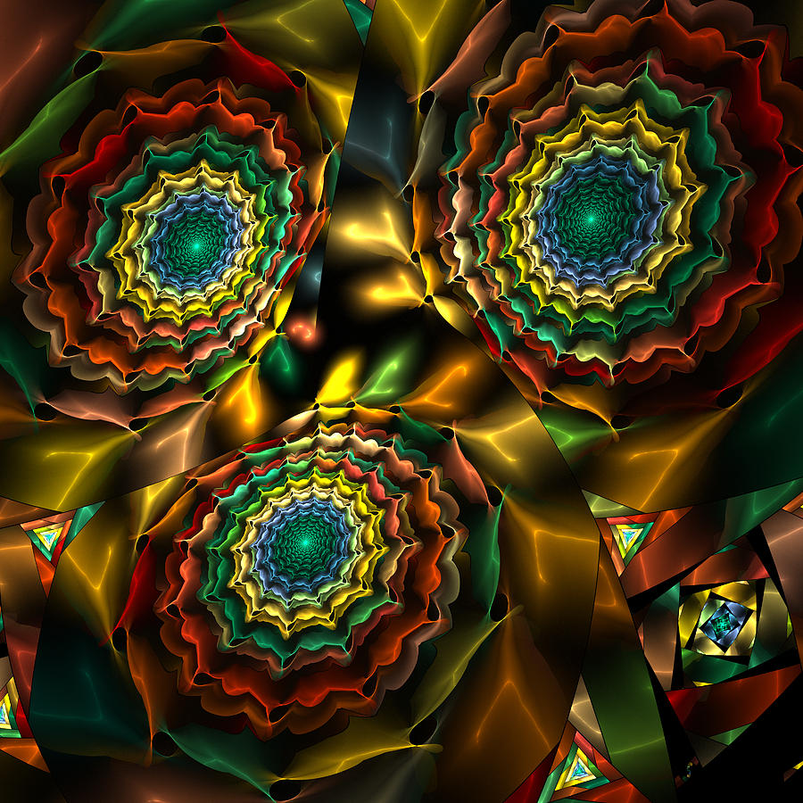 Triple Vortex Digital Art by Rick Chapman