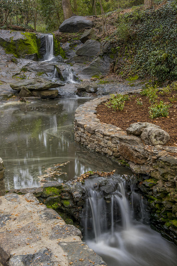 Triple Waterfall In Reedy Falls Park Downtown Greenville Sc Photograph