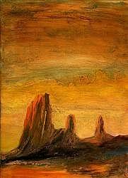 Arizona Landscape Painting - Triplets by Graham Murray Arizona Landscape Painting - Triplets by Graham Murray