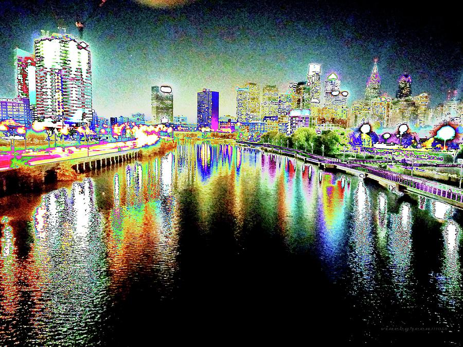 Tripping Across The South Street Bridge Digital Art by Vincent Green