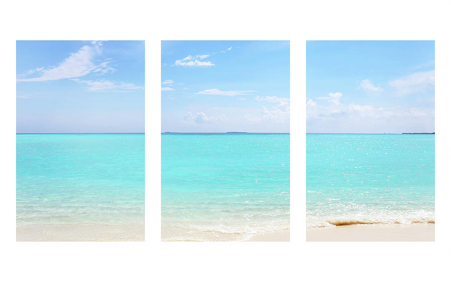 Triptych Blue Dream. Maldives Photograph by Jenny Rainbow