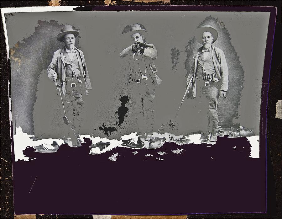 Triptych John Slaughter Date And Arizona Location Unknown color added 2008 Photograph by David Lee Guss