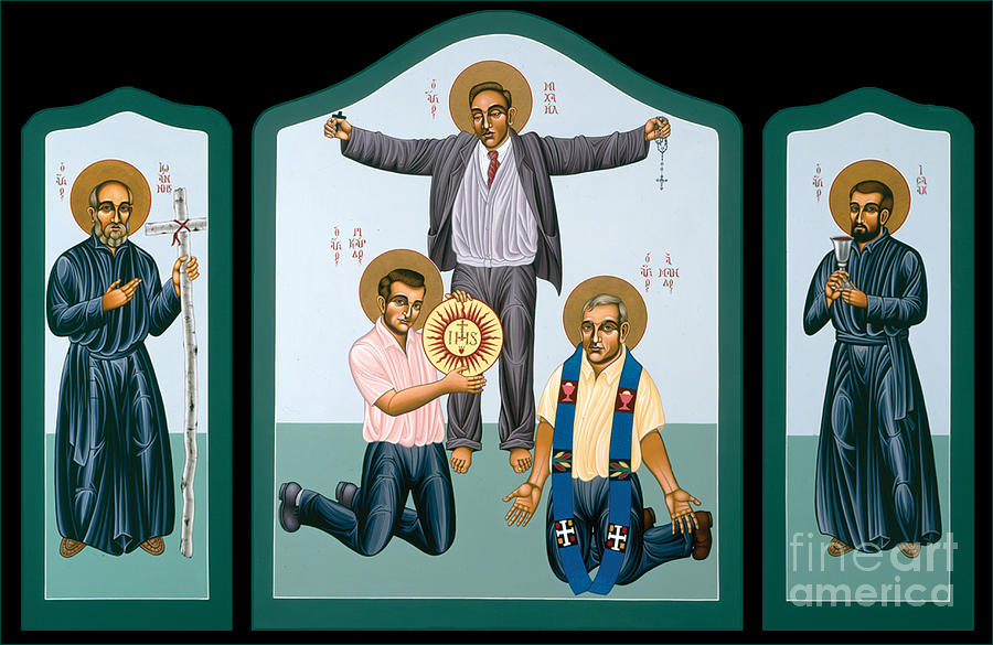 Triptych of the Companions of Jesus  Painting by William Hart McNichols
