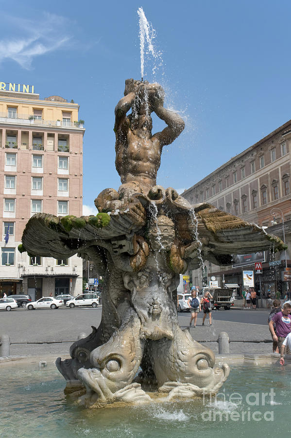 Triton fountain Photograph by Fabrizio Ruggeri