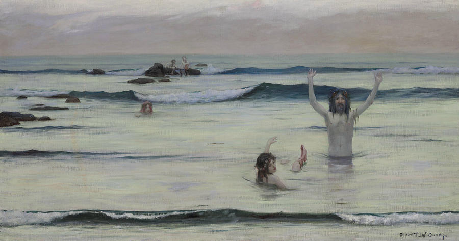 Tritons Painting by Rupert Bunny