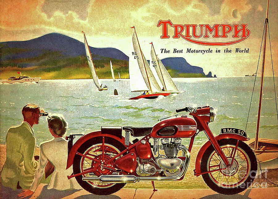 Triumph Advertisement Digital Art by Steven Parker
