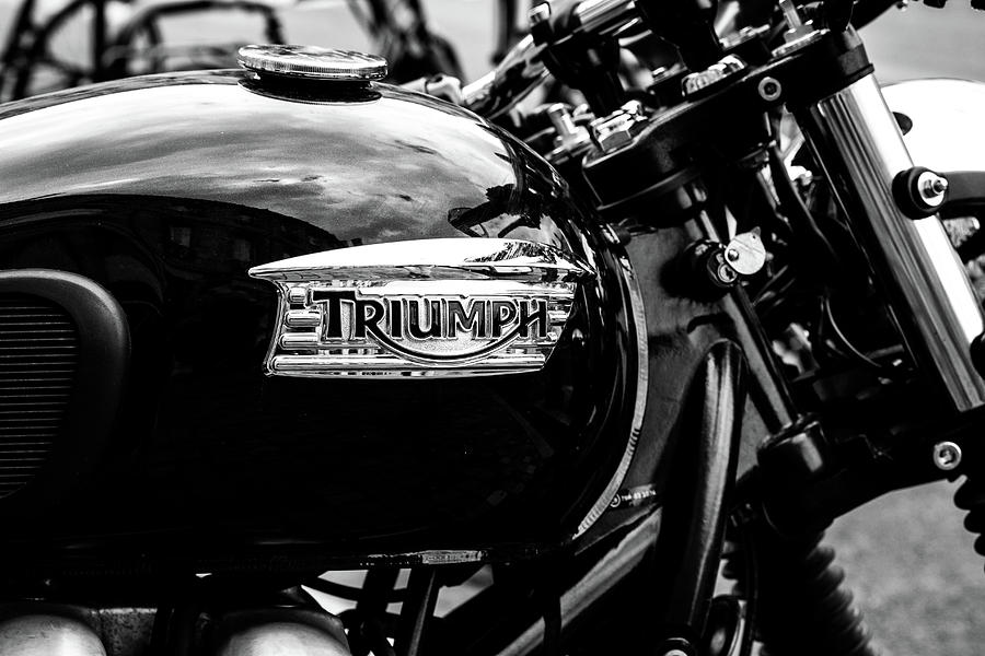Classic Triumph Motor Bike Photograph by Georgia Clare