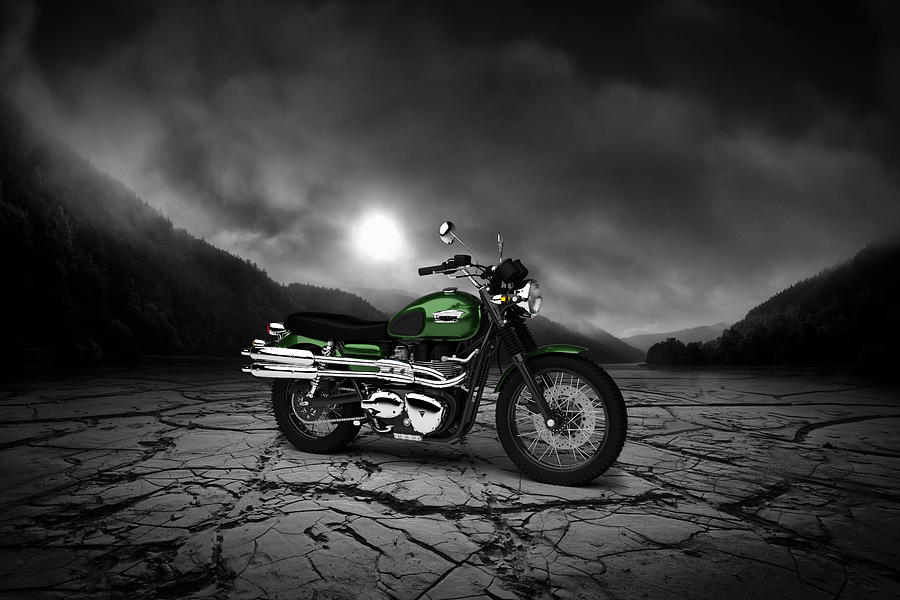 Triumph Scrambler 900 2012 Mountains Digital Art by Aged Pixel - Fine ...