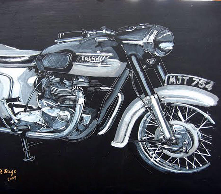 Triumph Thunderbird Painting by Richard Le Page