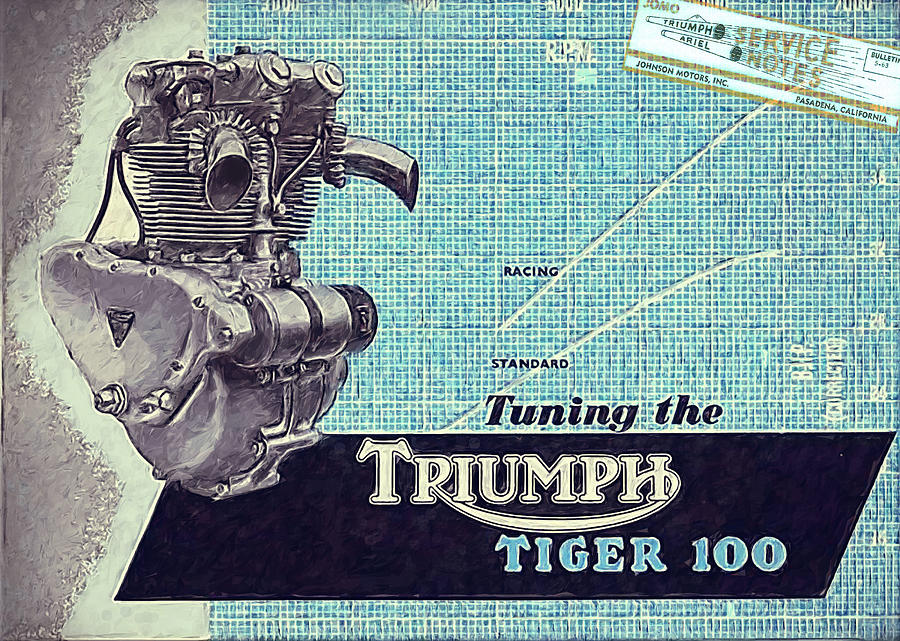 Triumph Tiger 100 Digital Art