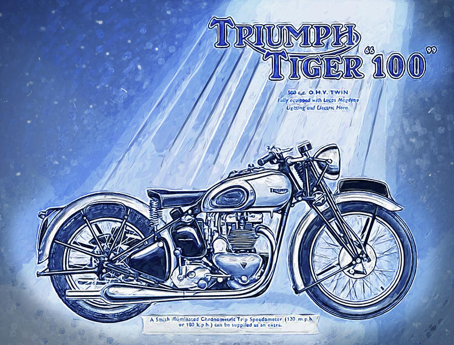 Triumph Tiger 100 Digital Art by Yurdaer Bes - Fine Art America